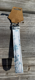 Blue Floral Wristlet | Handmade
