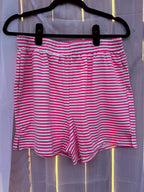 Pink Striped Set | Mock Neck Top