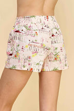 DRAWSTRING PRINTED SHORTS IN BLUSH - Fairway Faith Apparel Co