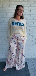 Floral Wide Leg Pants - Fairway Faith Apparel Co