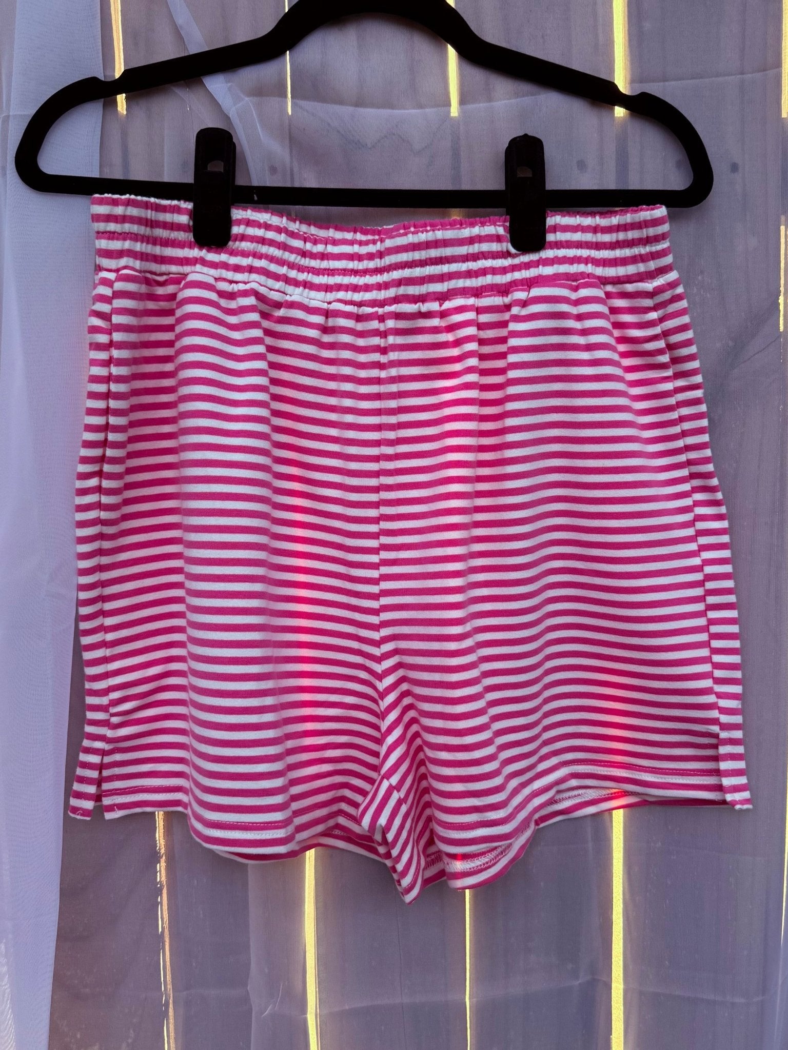 Pink Striped Shorts | Mix & Match - Fairway Faith Apparel Co