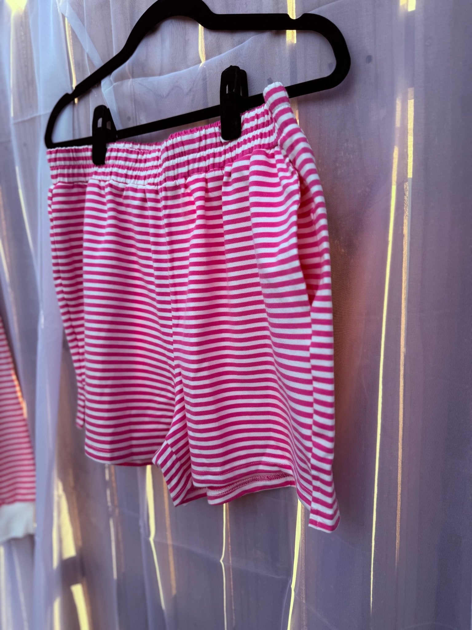 Pink Striped Shorts | Mix & Match - Fairway Faith Apparel Co