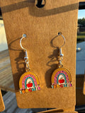 Teacher Earring | Silver Rainbow