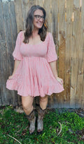 The Alaina Dress | Pink Gingam - Fairway Faith Apparel Co